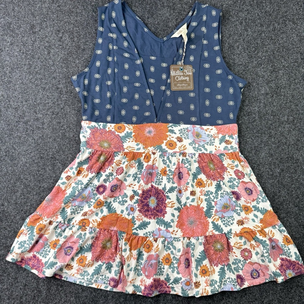 Matilda Jane Feeling Good Tank Womens S Floral Boho Garden